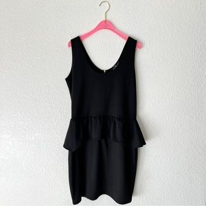 Heart to Heart Little Black Peplum Dress Size Medium